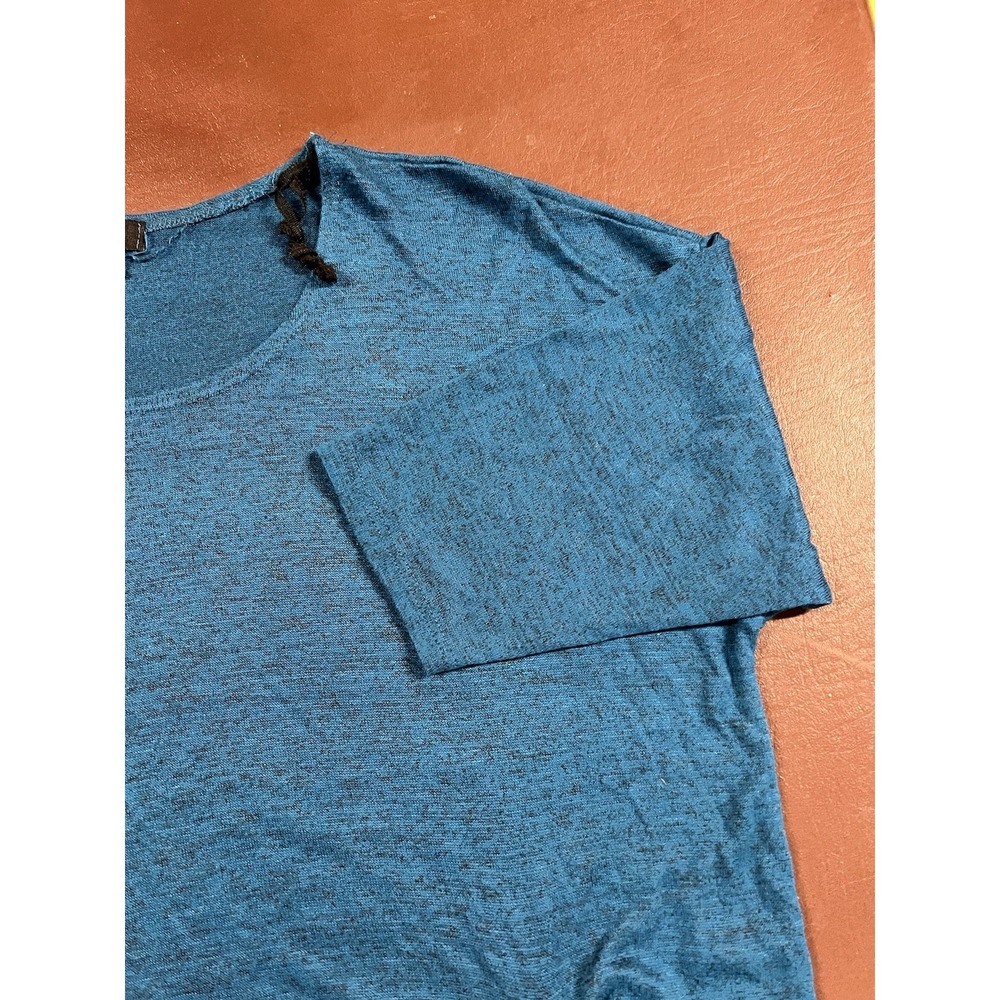 Espresso Womens Size XL Polyester‎ Blouse Teal Ruching On Sides 3/4 Sleeve - Picture 3 of 6